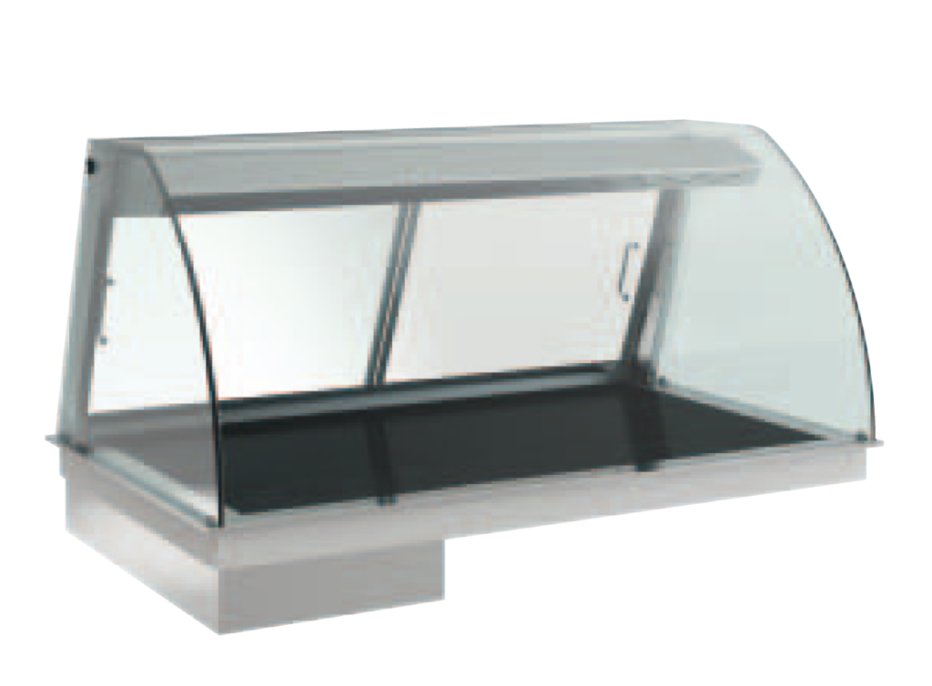 Emainox "Mall" Dry Heated Display Case with glass ceramic